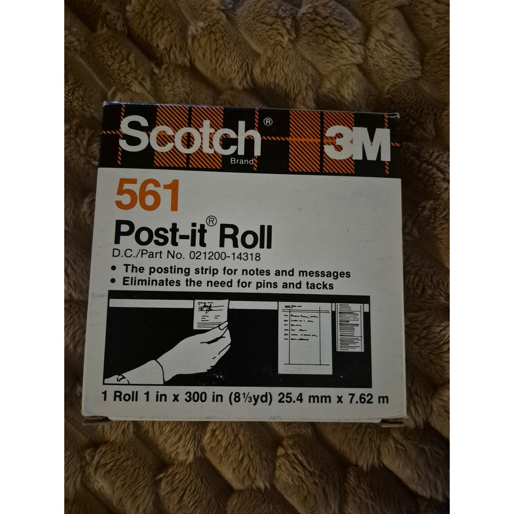 3M Scotch 561 Post-It Roll Vintage NOS 1" x 300"‎ Adhesive Message Strip USA